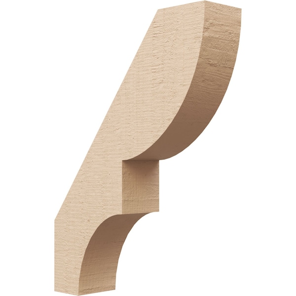 Ekena Millwork 3-inch W x 12-inch D x 16-inch H Ridgewood Rough Cedar Woodgrain TimberThane Knee Brace, Primed BRCUR03X12X16RIDRCPR - main